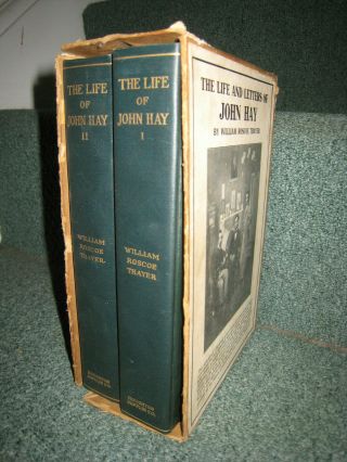 1915 2 Volume Slipcase The Life & Letters Of John Hay By William Roscoe Thayer