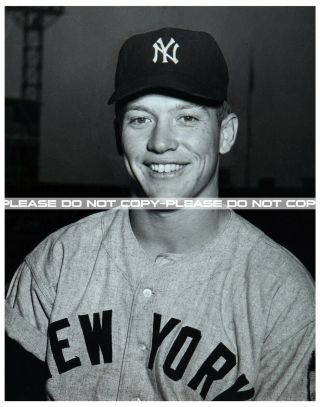 Mickey Mantle,  York Yankees,  Rookie Photograph Large Reprint 11 " X14 "
