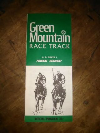 Green Mountain Race Track Official Program August 22,  1970 Horse Racing 35 Cent