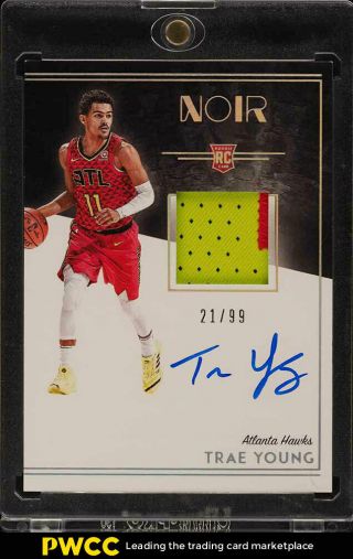 2018 Panini Noir Trae Young Rookie Rc Auto 2 - Clr Patch /99 345 (pwcc)