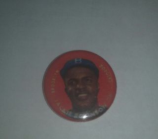 Jackie Robinson Button Pin Photo Brooklyn Dodgers Flat Back Dodgers Legend