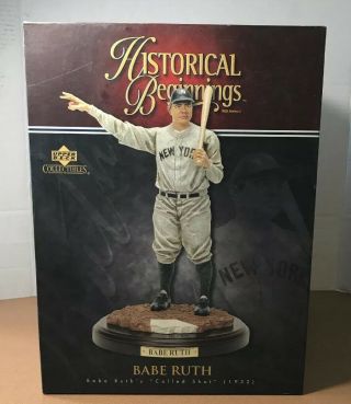 Upper Deck " Historical Beginnings " Babe Ruth 12 " Figurine W/original Box
