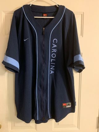 North Carolina Tar Heels Nike Team Sports Mens Xl Full Zip Shirt Jersey Warm Up
