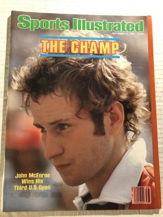 1981 Sports Illustrated Us Open John Mcenroe No Label The Champ Wins 3rd Us Open