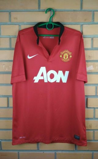 Manchester United Jersey Large 2013 2014 Home Shirt 532837 - 624 Soccer Nike