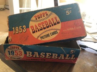 1953 Topps Gum Co.  Baseball Card Empty Display Box 5 Cents