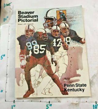1977 Penn State Vs University Of Kentucky Football Program Ncaa Shape