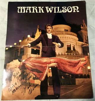 Mark Wilson Magic Poster Autographed Promotional Poster In Front Magic Castle