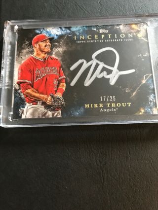 2018 Topps Inception Mike Trout Auto Silver Signings /25 Angels Autograph 3x Mvp