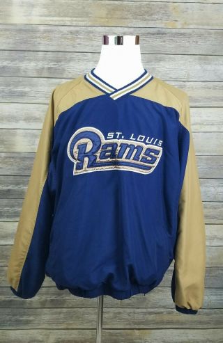 Los Angeles Rams St Louis Vintage Windbreaker Jacket Adult Size Xxl 2xl