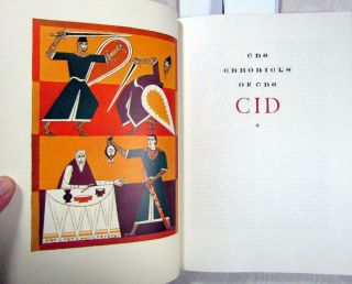 1958 Limited Editions Club Lec – “the Chronicle Of The Cid” – Signed Ben Sussan
