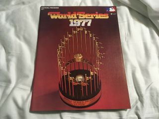 1977 York Yankees Los Angeles Dodgers World Series Program