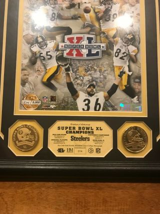 PITTSBURGH STEELERS BOWL XL CHAMPIONS FRAMED PICTURE/COINS - HIGHLAND 2
