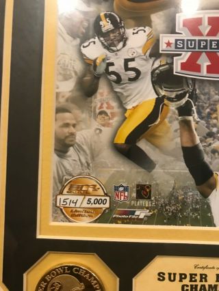 PITTSBURGH STEELERS BOWL XL CHAMPIONS FRAMED PICTURE/COINS - HIGHLAND 3