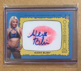 2017 Wwe Topps Heritage Alexa Bliss Kiss Auto 21/25 Autograph Kiss Rare