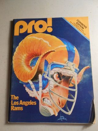 Vintage Oct 14 1979 Los Angeles Rams Vs Dallas Cowboys Nfl Football Program Htf