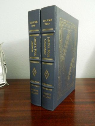 James K.  Polk 2 Volumes Easton Press Library Of The Presidents Leather 1987
