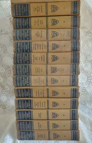 Harvard Classics Five - Foot Shelf Of Books 1937 Deluxe Edition Complete Set Of 13