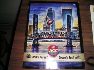 Georgia Tech Vs Wake Forest Football Program Acc Championship Game Jacksonville