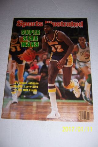 1984 Sports Illustrated La Magic Johnson Boston Larry Bird No Label Nba Finals