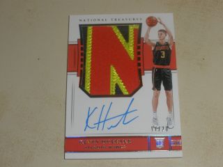 2018 - 19 National Treasures Fotl Rookie Patch Auto Rc Rpa Kevin Huerter /20