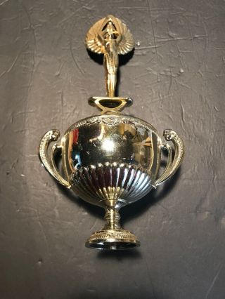 Vintage 1970s Trophy Part Olympic Angel With Torch On Cup Gold 12 Inches