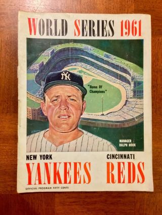 1961 World Series Official Program York Yankees Vs Cincinnati Reds Mlb