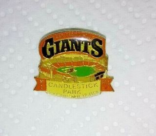 Sf Giants Vs Cardinals Pin – 1st Game At Candlestick Park 4/12/1960
