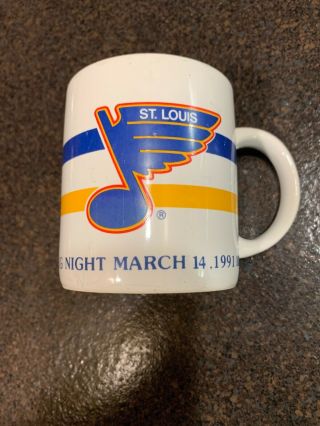 1991 St Louis Blues Hockey Maxwell House 4th Annual Coffee Mug Night Mug