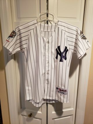 Ny Yankees Derek Jeter 2009 World Series Champs Sewn Majestic Jersey Youth Xl
