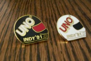 2 Helmet Pins 1991 Uno Indy 
