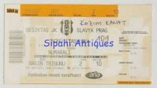 Besiktas - Slavia Prague Praha 2003 Uefa Cup Match Soccer Football Ticket