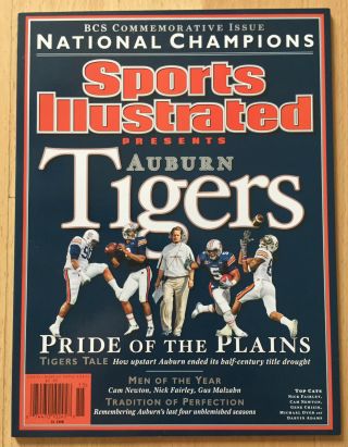 2010 Auburn Tigers Football Sports Illustrated National Champions Commemorative
