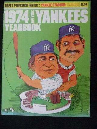 1974 York Yankees Yearbook W/ Lp Record Murcer Munson