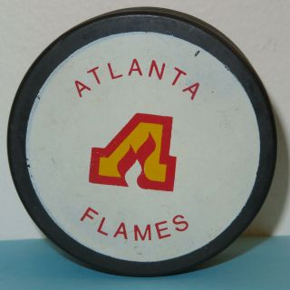 Atlanta Flames Vintage Nhl Hockey Puck Calgary Flames