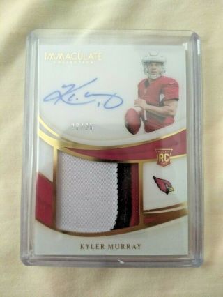 Kyler Murray - 2019 Panini Immaculate - Rc - 3 Color Auto Patch Rpa - Ssp 26/35