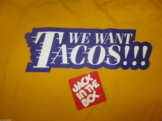 ☆ Flawless Authentic 2009 La Lakers We Want Tacos Shirt Xl Jack In The Box Promo