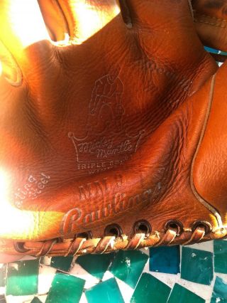 Vintage Mickey Mantle Rawlings Baseball Glove Triple Crown Winner MM9 2
