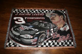 Dale Earnhardt Sr 3 Throw Blanket Afgan 43 " X 56 " Nascar Racing Legend Tapestry