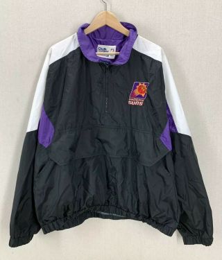 Vintage Phoenix Suns Nba Basketball Embroidered Pullover Chalk Line Jacket Xl