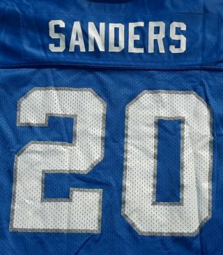 Vintage Barry Sanders 20 Detroit Lions Football Jersey Starter 1995 Size 46/m