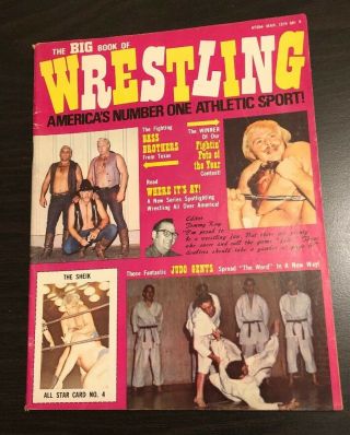 1974 Big Book Of Wrestling The Sheik Bruno Sammartino Jack Brisco Bass Brothers