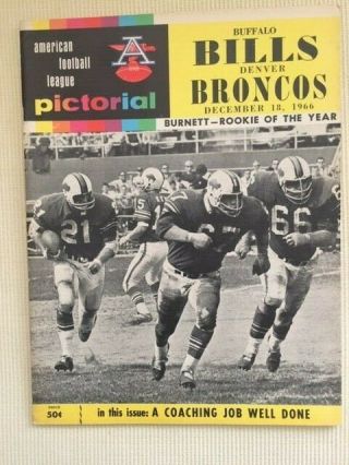 1966 Denver Broncos - Buffalo Bills Game Day Program