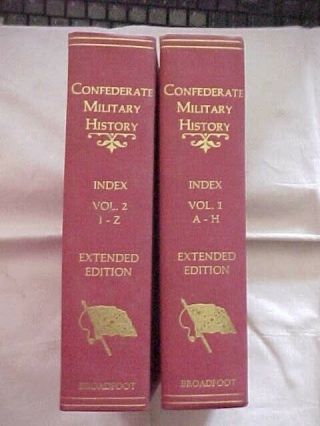 Confederate Military History Index Volume 1 And 2,  Red Broadfoot Civil War