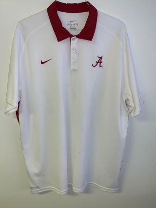 Mens Size Xx - Large 2xl Nike Dri - Fit Alabama Crimson Tide Bama Polo Golf Shirt