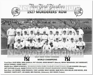 York Yankees - 1927 Team Photo - Babe Ruth,  Lou Gehrig,  Et.  Al.  - Yankee Stadium
