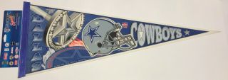 Vintage 1996 Dallas Cowboys Nfl Football Wincraft Usa Felt Pennant 12 " X29 "