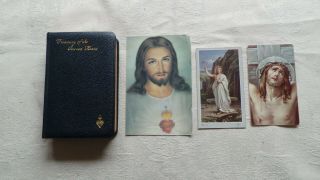 Vintage 1957 Treasury Of The Sacred Heart With Bookmarks