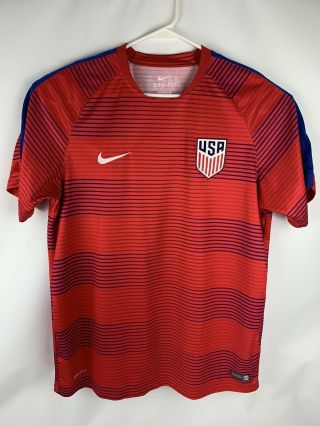 Nike Usa Soccer Jersey Adult Xlgood Red Blue United States Futbol Dri Fit Mens