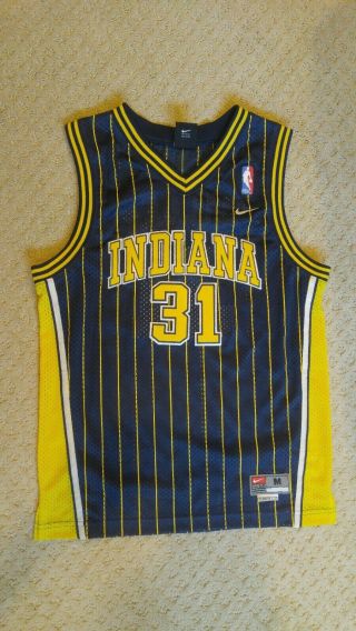 Vintage Reggie Miller 31 Indiana Pacers Jersey Nike Youth M Throwback Stitched
